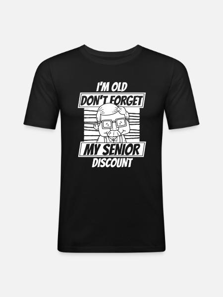 Pensioner Pension Funny - Men's Slim Fit T-Shirt - black