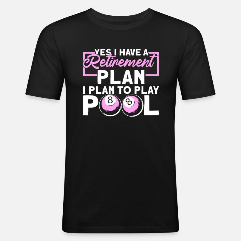 Rentner Rente Schwimmbad - Männer Slim Fit T-Shirt - Schwarz
