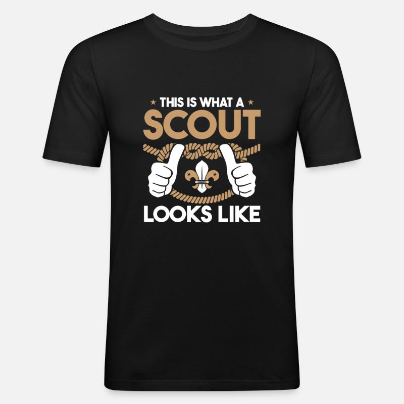 Pfadfinder Witzig - Männer Slim Fit T-Shirt - Schwarz