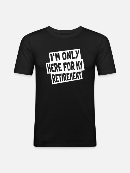 Rentner Rente - Männer Slim Fit T-Shirt - Schwarz