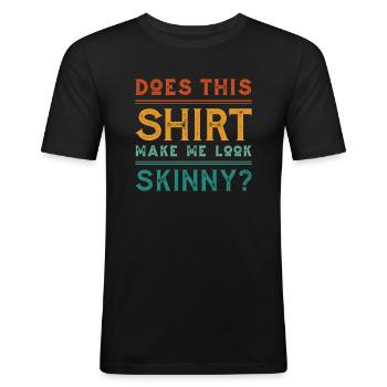 Black Humor Slim - Men's Slim Fit T-Shirt - black - Front - Nik (191cm)