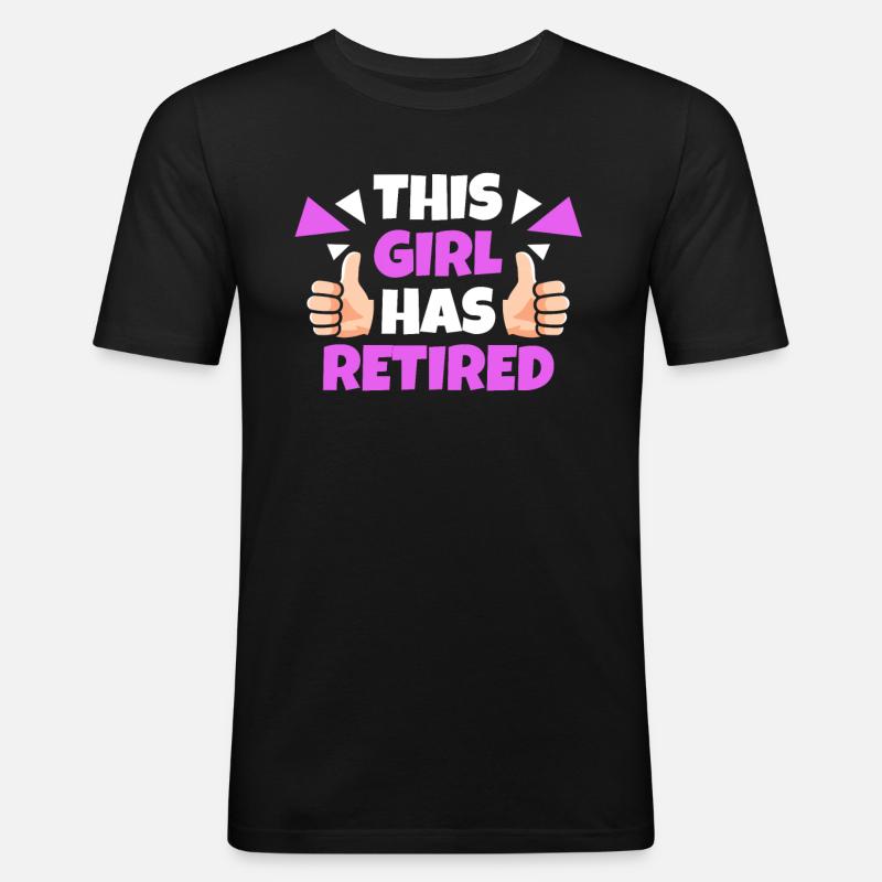 Rentner Rente Mädchen - Männer Slim Fit T-Shirt - Schwarz