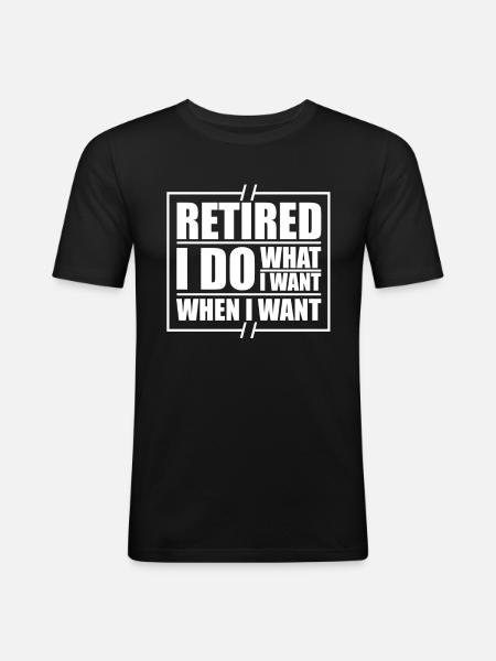 Pensioner pension - Men's Slim Fit T-Shirt - black