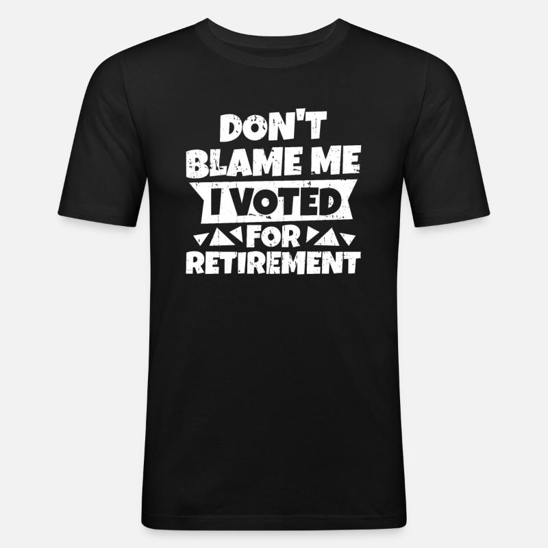 Rentner Rente - Männer Slim Fit T-Shirt - Schwarz