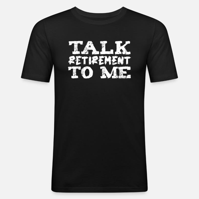 Rentner Rente - Männer Slim Fit T-Shirt - Schwarz