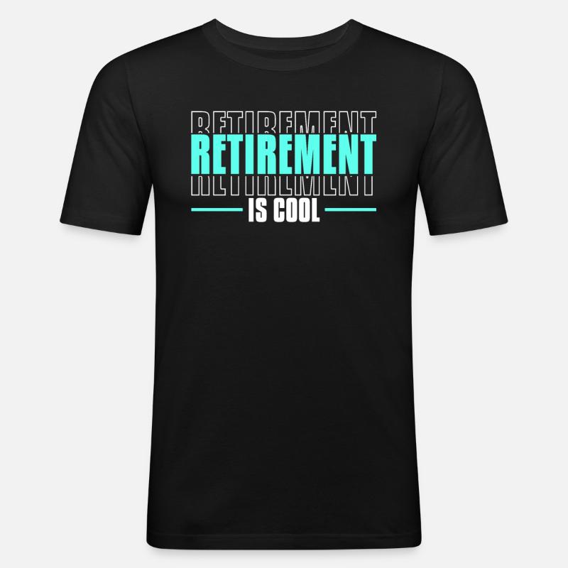Rentner Rente Cool - Männer Slim Fit T-Shirt - Schwarz
