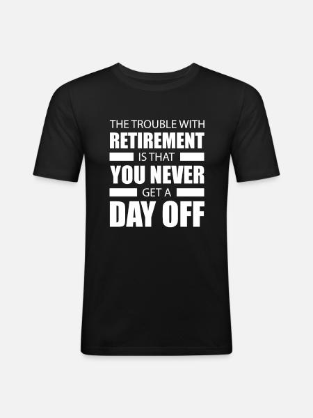 Pensioner pension funny - Men's Slim Fit T-Shirt - black