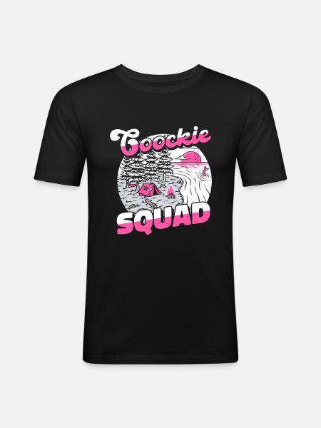 Pfadfinder Plätzchen Cookie Squad - Männer Slim Fit T-Shirt - Schwarz
