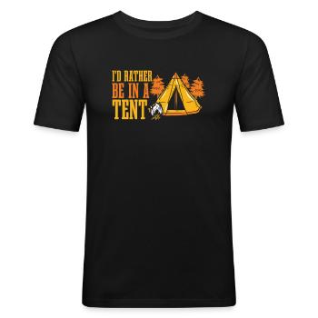 Pfadfinder - Männer Slim Fit T-Shirt - Schwarz - Vorne - Nik (191cm)