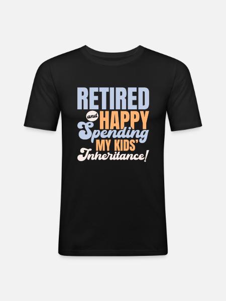 Pensioner Pension Discount - Men's Slim Fit T-Shirt - black