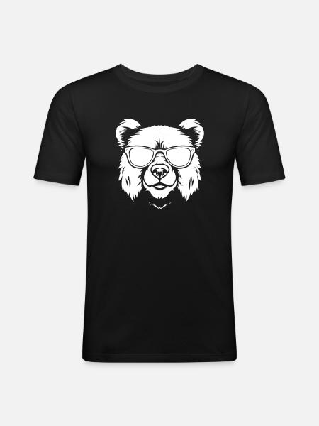 Bear Brown Bear - Men's Slim Fit T-Shirt - black