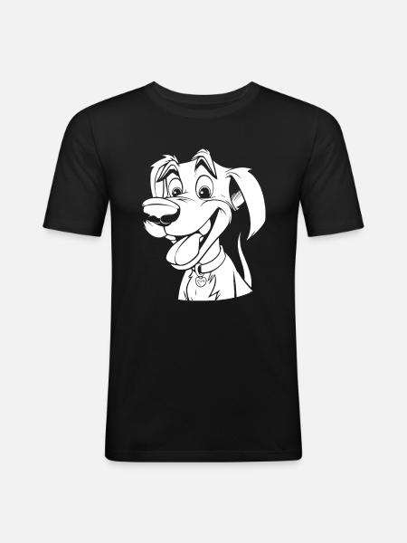 Dog four-legged friend - Men's Slim Fit T-Shirt - black