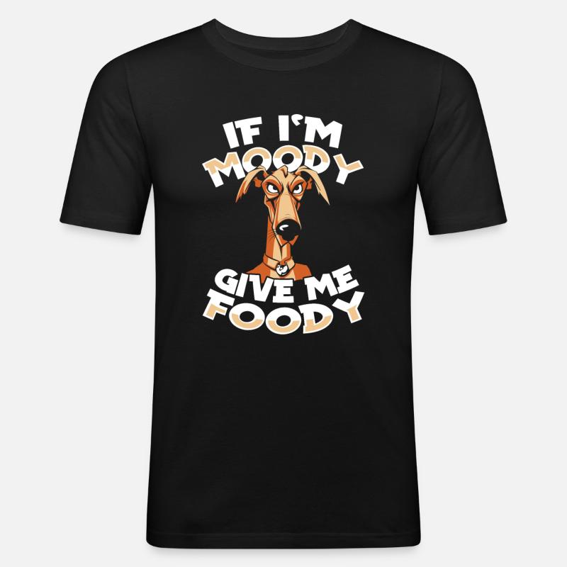Greyhound Windhund Witzig - Männer Slim Fit T-Shirt - Schwarz