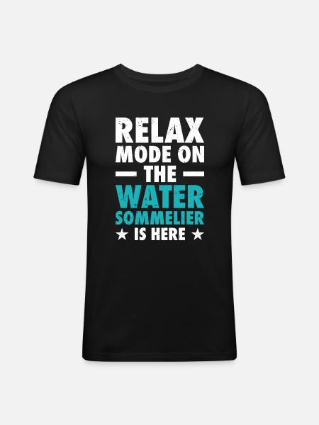 Water sommelier - Men's Slim Fit T-Shirt - black