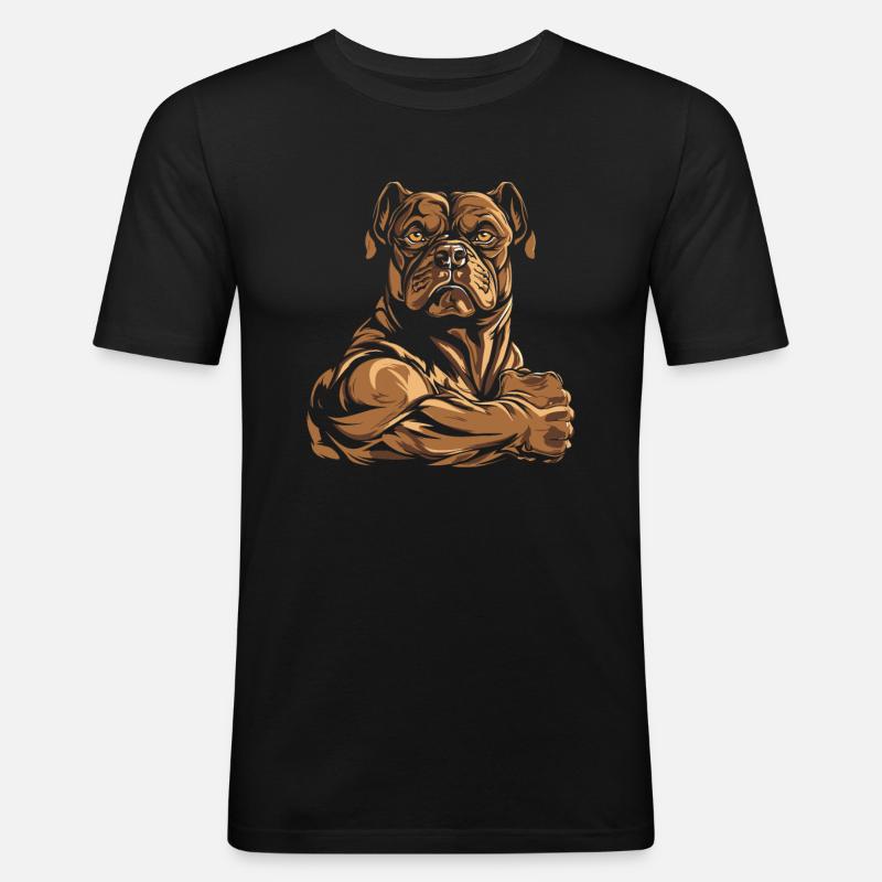 American Bully Cool - Männer Slim Fit T-Shirt - Schwarz
