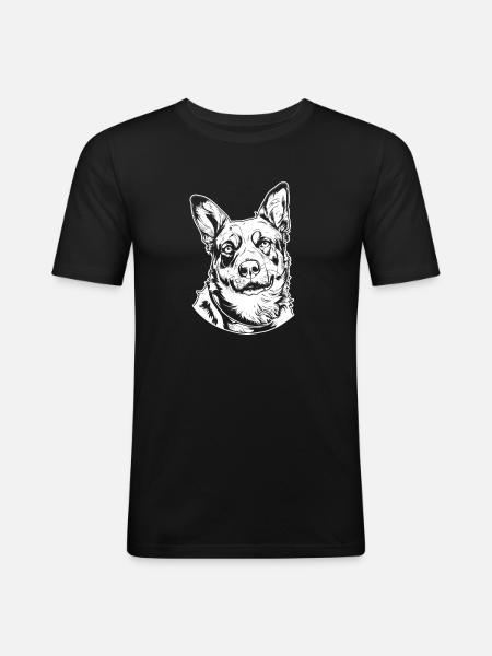 Australian Cattle Dog - Men's Slim Fit T-Shirt - black