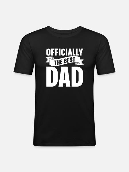 Vater Papa Best Dad - Men's Slim Fit T-Shirt - black