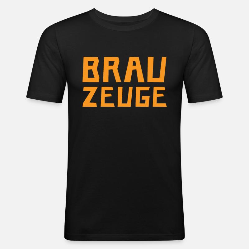 Brewman Beer Drinker - Männer Slim Fit T-Shirt - Schwarz