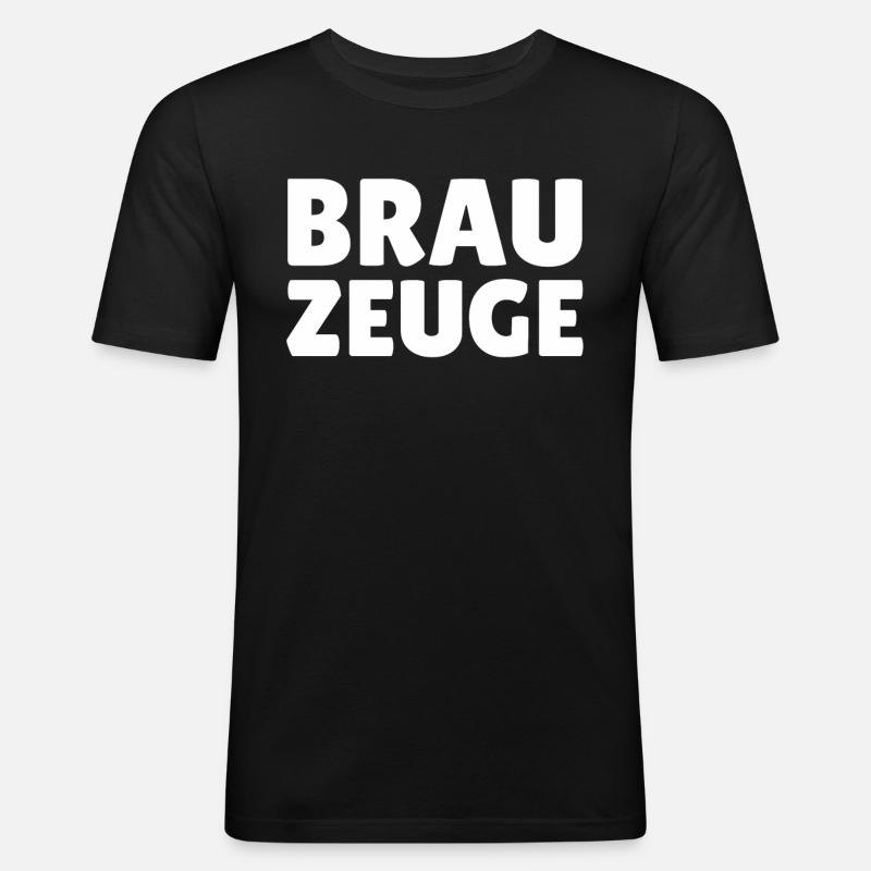 Brewman Beer Drinker - Männer Slim Fit T-Shirt - Schwarz