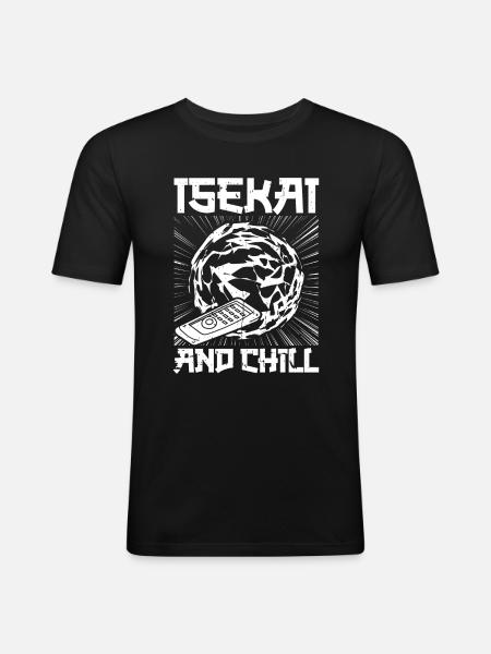 Anime Manga Isekai - Men's Slim Fit T-Shirt - black