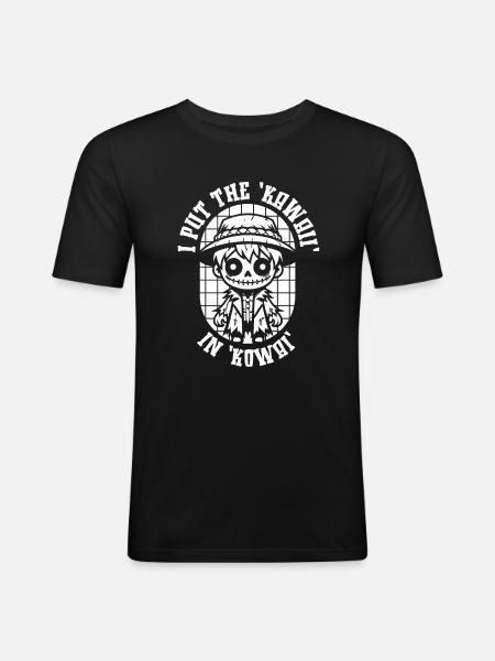Anime Manga Scary Cute - Men's Slim Fit T-Shirt - black