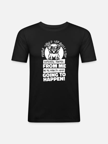 Pug Dog - Men's Slim Fit T-Shirt - black