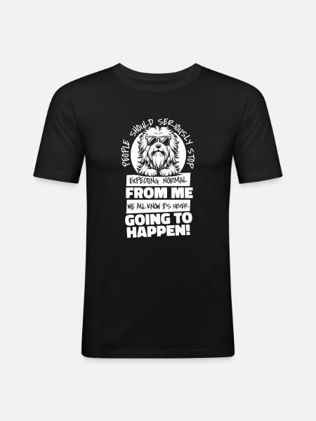 Old English Shepherd Bobtail - Men's Slim Fit T-Shirt - black