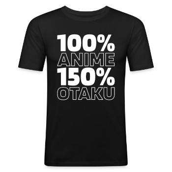 80s Eighties - Men's Slim Fit T-Shirt - black - Front - Nik (191cm)