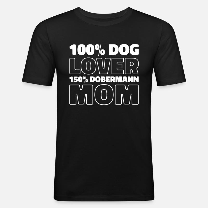 Dobermann - Männer Slim Fit T-Shirt - Schwarz