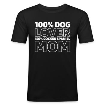 Cocker Spaniel - Men's Slim Fit T-Shirt - black - Front - Nik (191cm)