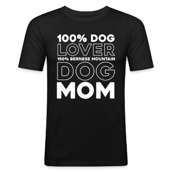 Bernese Mountain Dog - Men's Slim Fit T-Shirt - black - Front - Nik (191cm)
