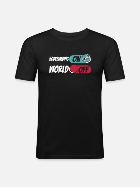 Musculation bodybuilders - T-shirt près du corps Homme - noir