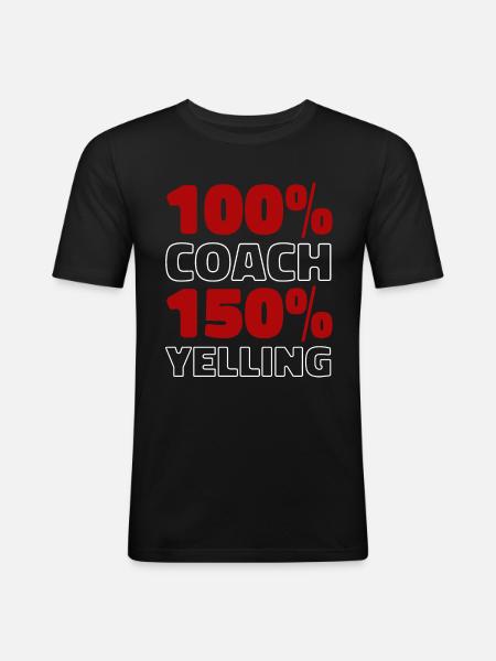Baseball Coach - Men's Slim Fit T-Shirt - black