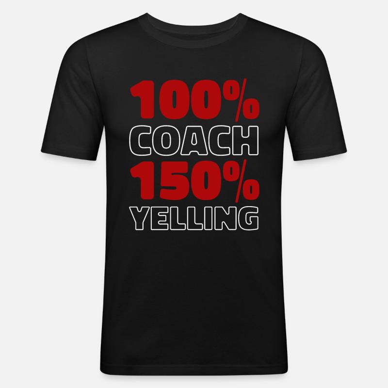 Baseball Trainer - Männer Slim Fit T-Shirt - Schwarz