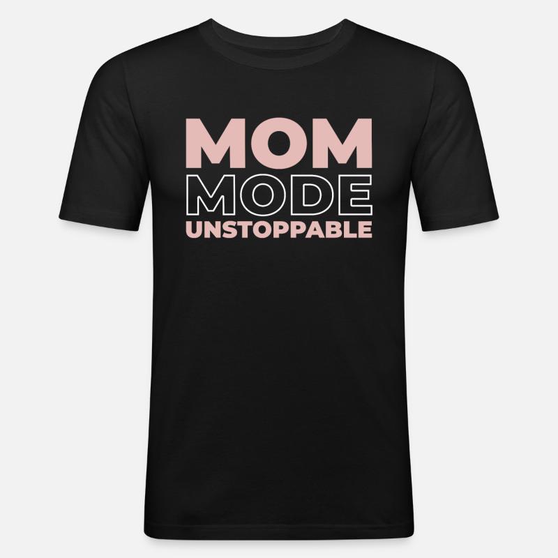 Mama Mutter - Männer Slim Fit T-Shirt - Schwarz