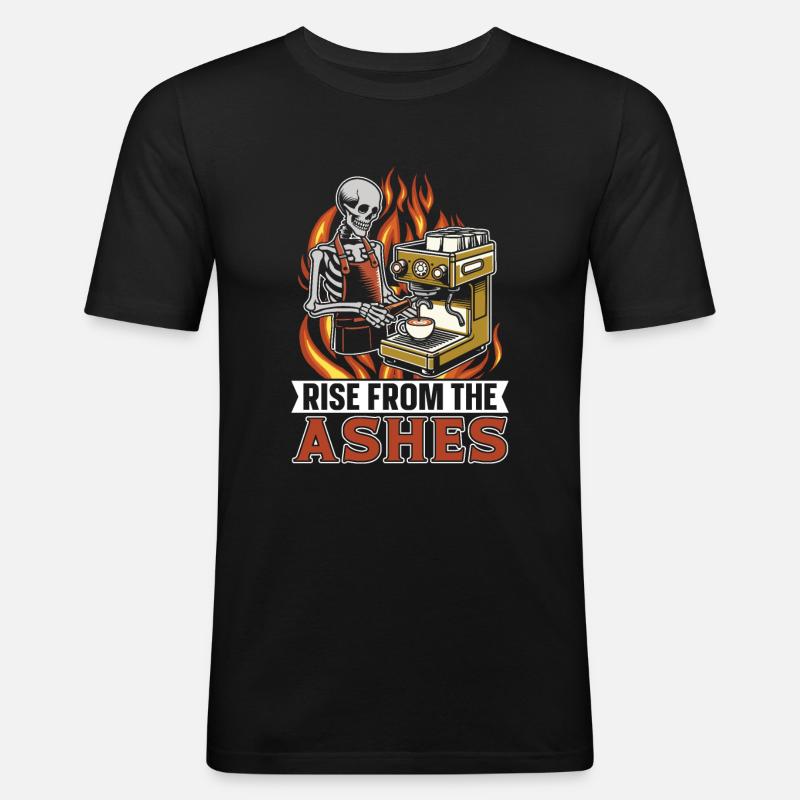 Barista kaffe - Slim Fit T-skjorte for menn - svart