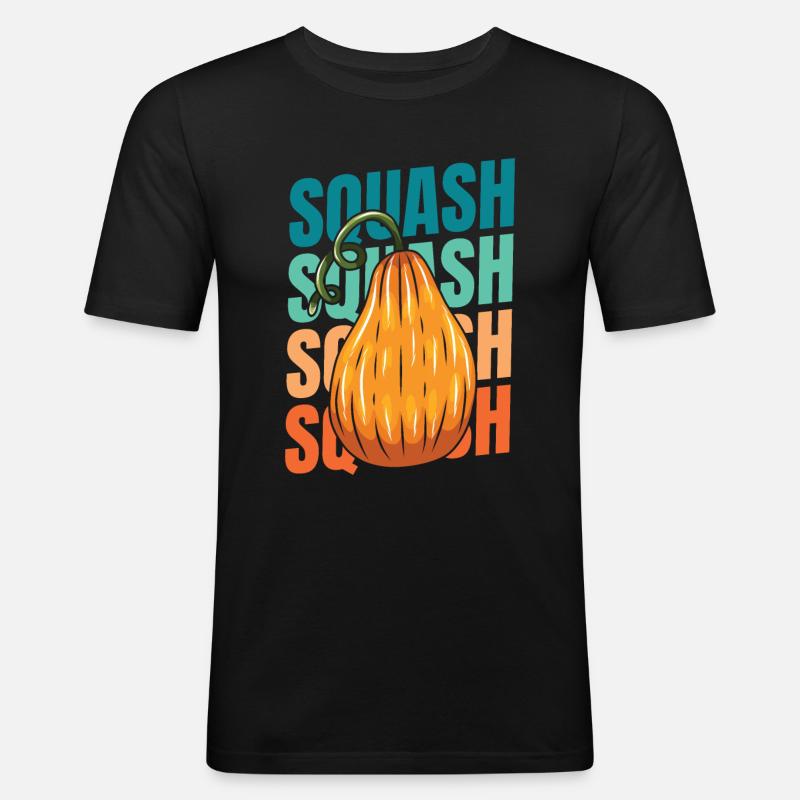 Squash - Männer Slim Fit T-Shirt - Schwarz