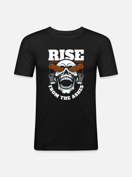 Boucher, boucher, boucher, crâne - T-shirt près du corps Homme - noir