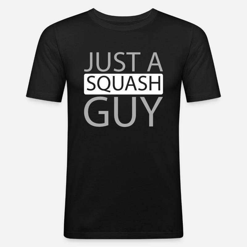 Squash Just A Squash Guy - Männer Slim Fit T-Shirt - Schwarz