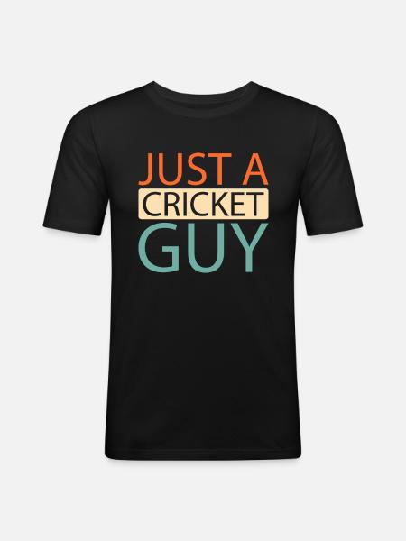Cricket Just A Cricket Guy - Men's Slim Fit T-Shirt - black