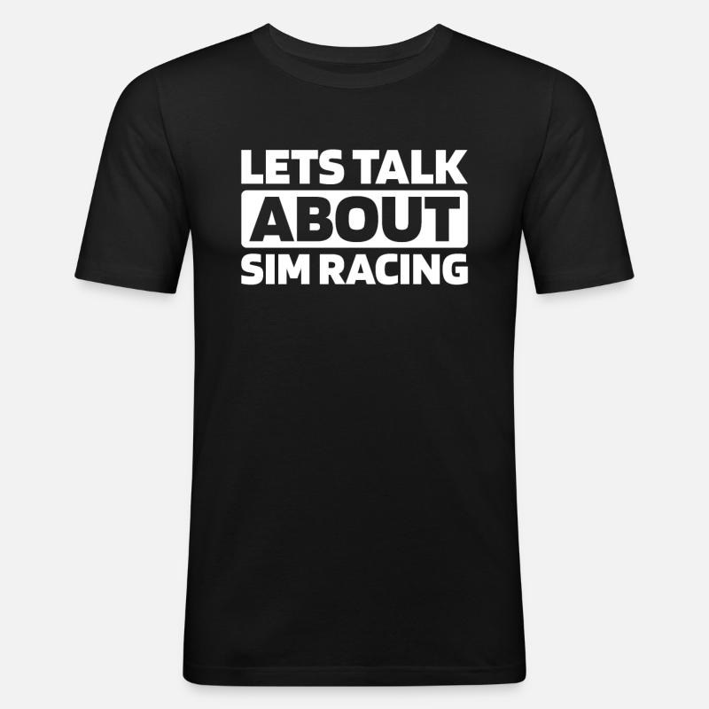 Sim Racing - Männer Slim Fit T-Shirt - Schwarz