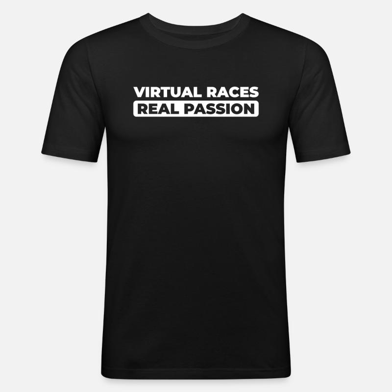 Sim Racing - Männer Slim Fit T-Shirt - Schwarz