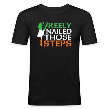Irish Dance Irischer Tanz - Männer Slim Fit T-Shirt - Schwarz - Vorne - Nik (191cm)