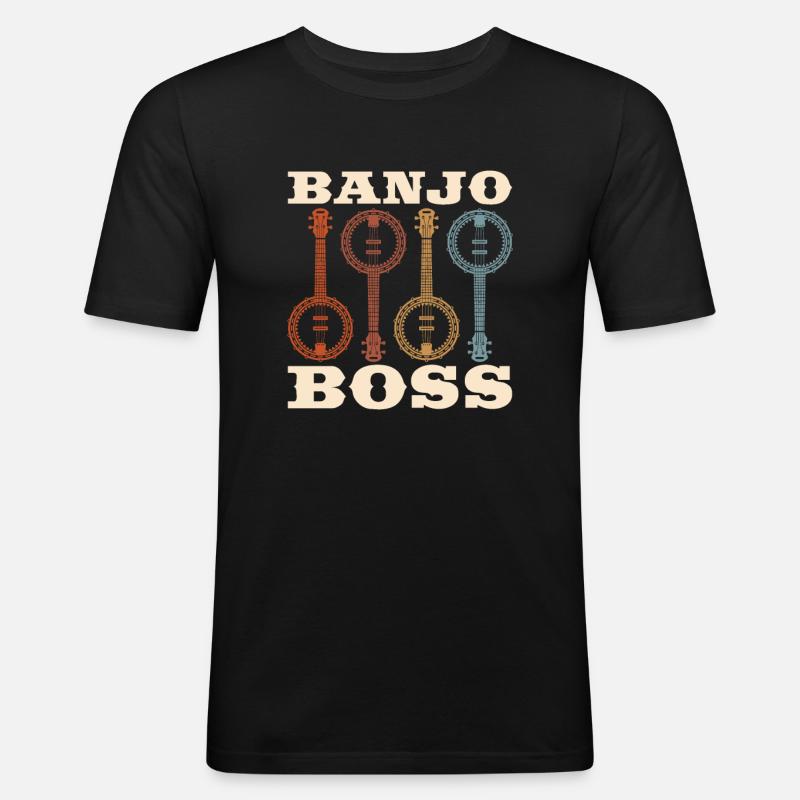 Banjo - Männer Slim Fit T-Shirt - Schwarz