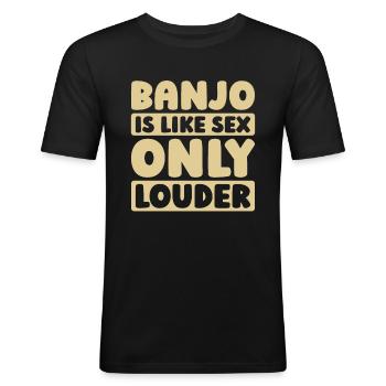 Banjo - Men's Slim Fit T-Shirt - black - Front - Nik (191cm)