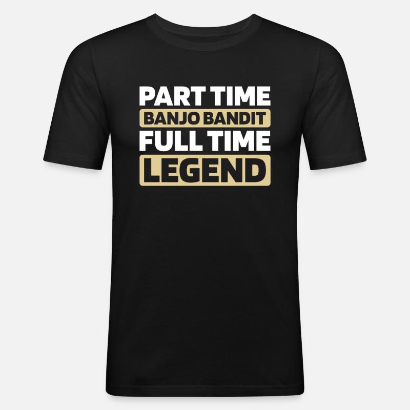 Banjo - Männer Slim Fit T-Shirt - Schwarz