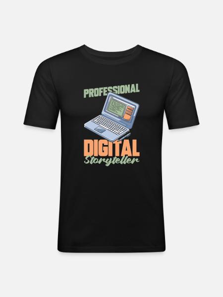 Blogger Blogging - Men's Slim Fit T-Shirt - black