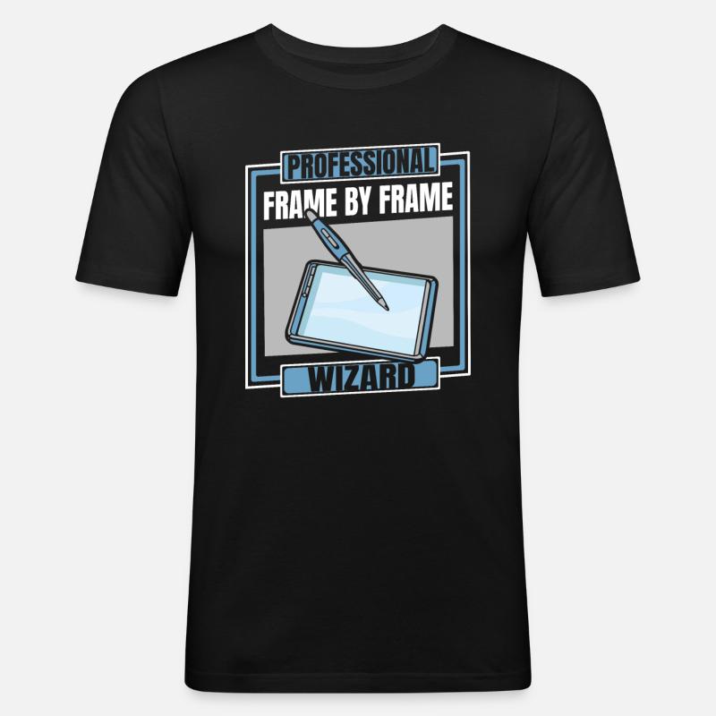 Animator - Männer Slim Fit T-Shirt - Schwarz