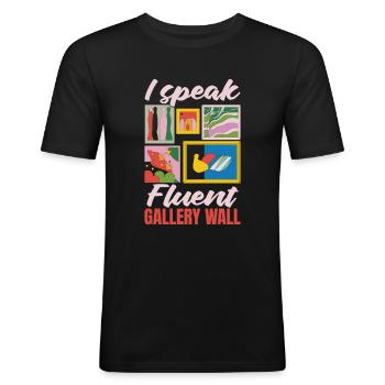 Art dealer - Men's Slim Fit T-Shirt - black - Front - Nik (191cm)