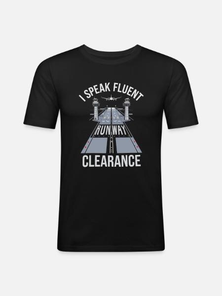 Air traffic controller - Men's Slim Fit T-Shirt - black